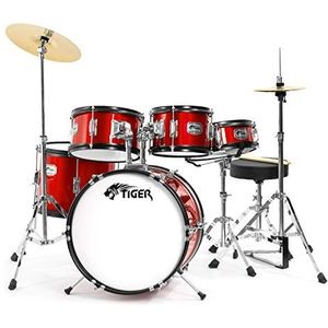 TIGER JDS14-RD 5-delige junior drumset - rood