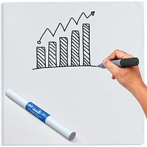 Magic Whiteboard Zelfklevende vellen aan de muur, statisch en draagbaar whiteboard, A2, klein whiteboard voor muren, deuren, ramen, koelkasten en glas, gemakkelijk te reinigen en droog afwasbaar