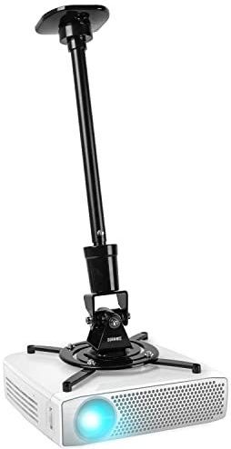 Duronic PB02XL houder voor plafondprojector, 360° draaibaar, 180° kantelbaar en 180° draaibaar, maximale belasting 10 kg, uittrekbare arm, ideaal voor thuisbioscoop, presentaties, conferenties