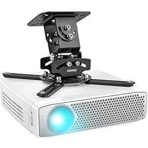 Duronic PB03XB projectorhouder | plafondbevestiging | capaciteit 13,6 kg | universeel | robuust | inclusief bevestigingen | 306° draaibaar, 40° draaibaar, 60° helling voor een