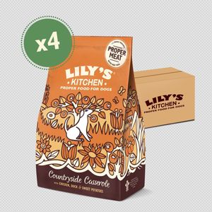 Lily's Kitchen Compleet en natuurlijk droogvoer voor honden, kip en eend (4 x 1 kg)