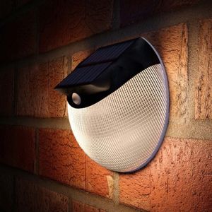 Solar Wandlamp met sensor | Guide | 3000K | 200 lumen | Transparant