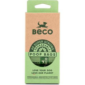 Beco Hondenpoepzakjes - Recycled - Unscented - Inhoud 60, 120, 270 of 540 stuks per verpakking - 60 stuks