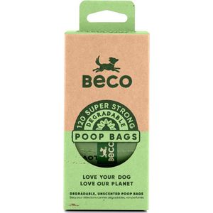 Beco Hondenpoepzakjes - Recycled - Unscented - Inhoud 60, 120, 270 of 540 stuks per verpakking - 120 stuks