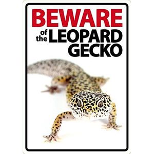 Magnet & Steel Beware of The Leopard Gecko schild