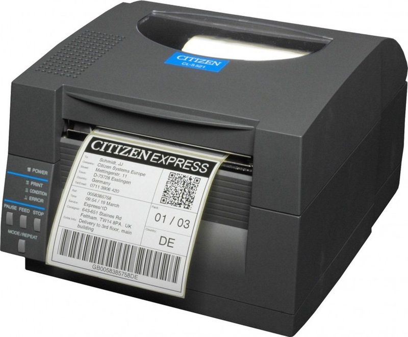 Citizen Systems - CL-S521II - Etikettenprinter - Zwart - Thermische Printtechnologie