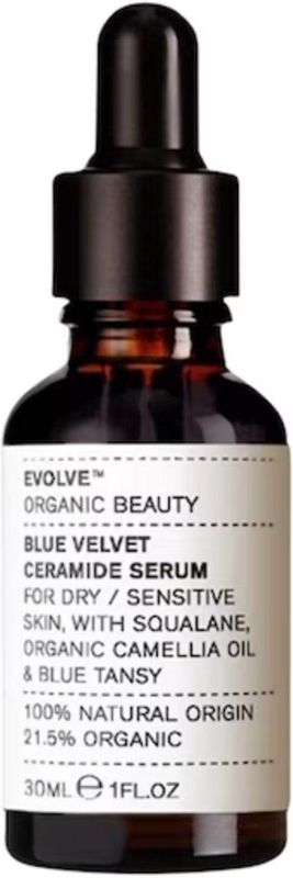 EVOLVE Organic beauty Blue Velvet Ceramide serum - dry sensitive skin - calming, protecting, nourishing