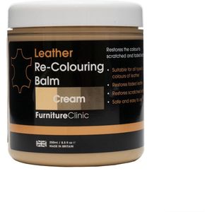 Leer Balsem - Kleur: Crème / Cream - Herstel en Beschermen van Versleten Leer en Lederwaar – Leather Re-Colouring Balm