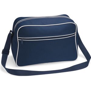 Retro Schoudertas BagBase met verstelbare riem - 18 Liter French Navy