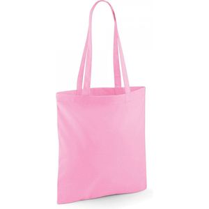 Westford Mill 100% katoenen tas voor het leven (W101S) – herbruikbare boodschappentas voor dames – klassiek roze, roze, Roze