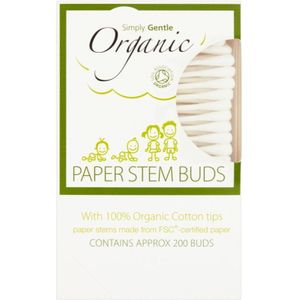 Simply Gentle Organic Paper Stem Buds wattenstaafjes 200 st