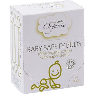 Simply Gentle Organic Baby Safety Buds wattenstaafjes voor baby’s en kinderen 72 st