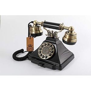 GPO 1938SPUSHDUKE - Telefoon Duke klassiek jaren �‘30, druktoetsen, zwart/messing