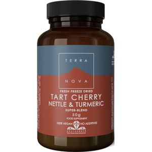 Terranova - Tart Cherry Nettle Turmeric - Super-Blend - 50 Gram - Plantaardig