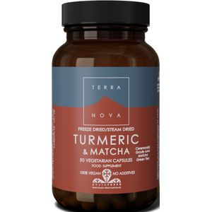 Terranova Turmeric & matcha  50 Vegetarische capsules