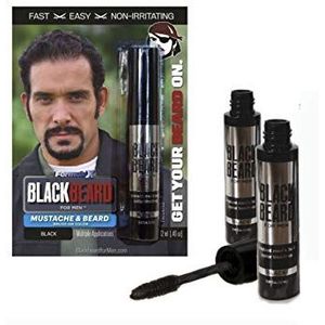 Blackbeard voor mannen - tijdelijke borstel op kleur 12ml BLACK X2 by Blackbeard for Men