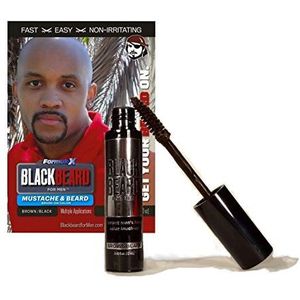 Blackbeard Brown Black - Tijdelijke Colour for Mens Moustache Sideburns and Beard by Blackbeard