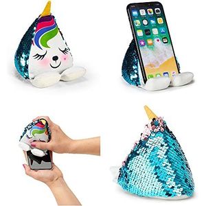 Plusheez Mobile Phone Holder | 2 in 1 Phone Stand with Micro Fibre Wipe | Screen Cleaner | Universal Phone Stand for Kids Children Adults | eReader/Kindle/Smartphone/Small Tablet Compatible