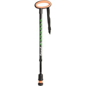 Flexyfoot Wandelstok met ovalen handvat - zwart