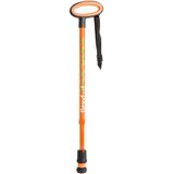 Wandelstok met ovalen handvat - oranje