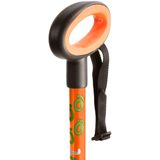 Wandelstok met ovalen handvat - oranje