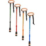 Wandelstok met ovalen handvat - oranje