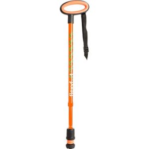 Wandelstok met ovalen handvat - oranje