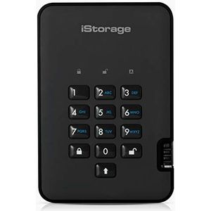 iStorage diskAshur2 HDD 500GB | Veilige draagbare harde schijf | stof- en waterdicht | hardware-encryptie IS-DA2-256-500-B