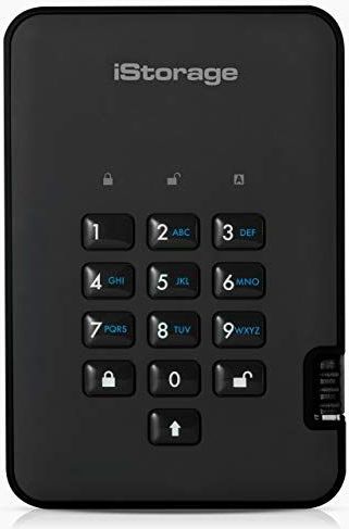 iStorage diskAshur2 SSD Externe Harde Schijf 256 GB Zwart