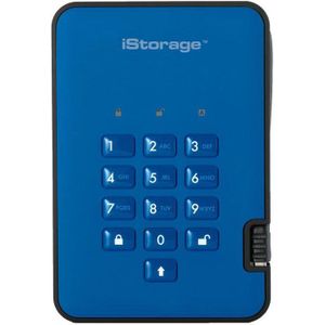 iStorage diskAshur 2 externe harde schijf 500 GB 5400 RPM USB Type-A 3.2 Gen 1 (3.1 Gen 1) Blauw