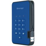 iStorage diskAshur 2 externe harde schijf 1 TB 5400 RPM USB Type-A 3.2 Gen 1 (3.1 Gen 1) Blauw