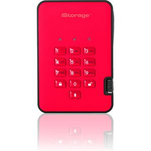 iStorage diskAshur 2 externe harde schijf 500 GB 5400 RPM USB Type-A 3.2 Gen 1 (3.1 Gen 1) Rood