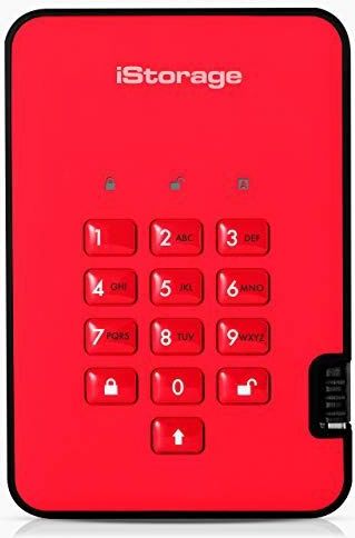 iStorage diskAshur 2 externe harde schijf 1 TB Rood