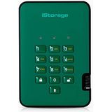 iStorage - diskAshur2 - HDD - 1TB - Groen - Beveiligd met Wachtwoord - Stofdicht en Waterdicht