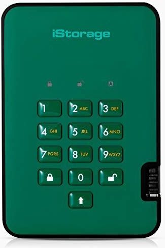 iStorage diskAshur 2 externe harde schijf 2 TB 5400 RPM USB Type-A 3.2 Gen 1 (3.1 Gen 1) Groen