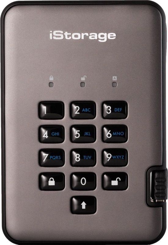iStorage diskAshur Pro2 - Externe Harde Schijf - 512GB - SSD - Zwart