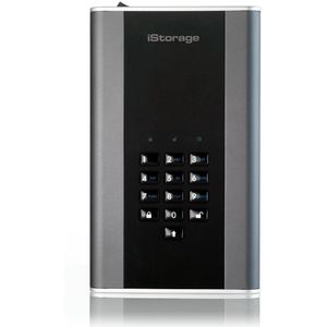 iStorage diskAshur DT2 3 TB Secure Encrypted Desktop Hard Drive FIPS Level-2 Password protected Dust/Water Resistant. IS-DT2-256-3000-C-G