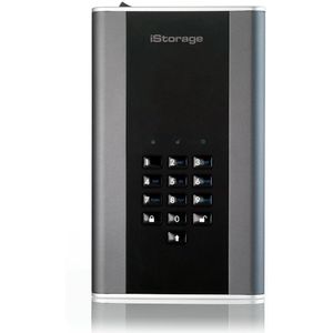 iStorage diskAshur DT2 - externe harde schijf - 6 TB - Cijfercode - Zwart - Grafiet