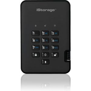 iStorage diskAshur 2 - externe harde schijf - 3000 GB - Cijfercode - Zwart