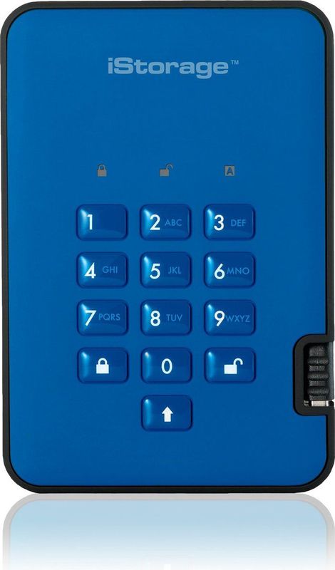 iStorage diskAshur 2 externe harde schijf 4 TB Blauw