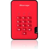 iStorage - diskAshur2 - HDD - 4TB - Rood - Draagbare Harde Schijf - Beveiligd met Wachtwoord