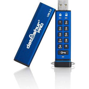 iStorage datAshur® PRO USB-stick 4 GB Blauw IS-FL-DA3-256-4 USB 3.2 Gen 1 (USB 3.0)