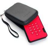 iStorage - diskAshur2 - SSD - 2TB - Rood - Draagbare Solid State Drive - Beveiligd met Wachtwoord