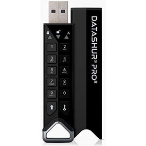 iStorage datAshur PRO2 64 GB - veilige USB-stick - FIPS 140-2 niveau 3 gecertificeerd - wachtwoordbeveiligd - stofdicht en waterdicht