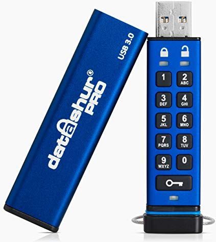 iStorage - datAshur PRO - USB-stick - 128GB - Wachtwoordbeveiligd - Stof- en Waterdicht