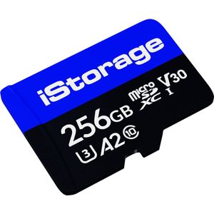 iStorage MicroSD-kaart met 256 GB. Versleutels van de op iStorage opgeslagen gegevens met de USB-stick DatAshur SD, alleen compatibel met gegevensAshur SD-sticks