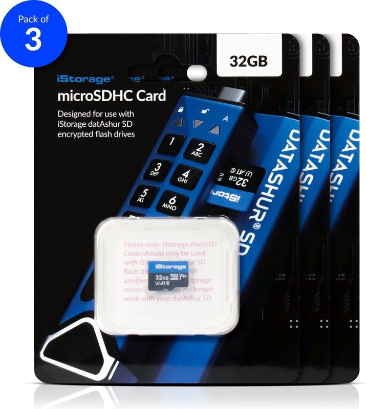 iStorage MicroSD 32GB 3-Pack - Alleen voor iStorage datAshur