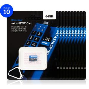 iStorage MicroSD 64GB - 10 Pack - Alleen Voor iStorage DatAshur SD