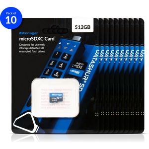 iStorage MicroSD Kaart 512GB - 10-Pack - Alleen Voor iStorage datAshur