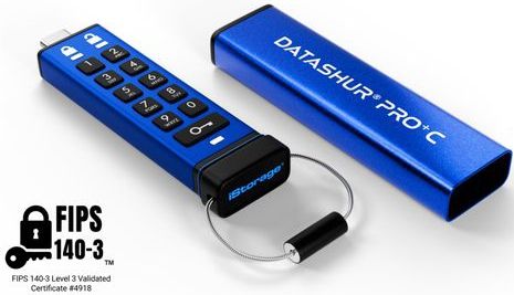 iStorage datAshur PRO+C USB Stick 32GB - USB 3.2 - 256-bit Encryptie
